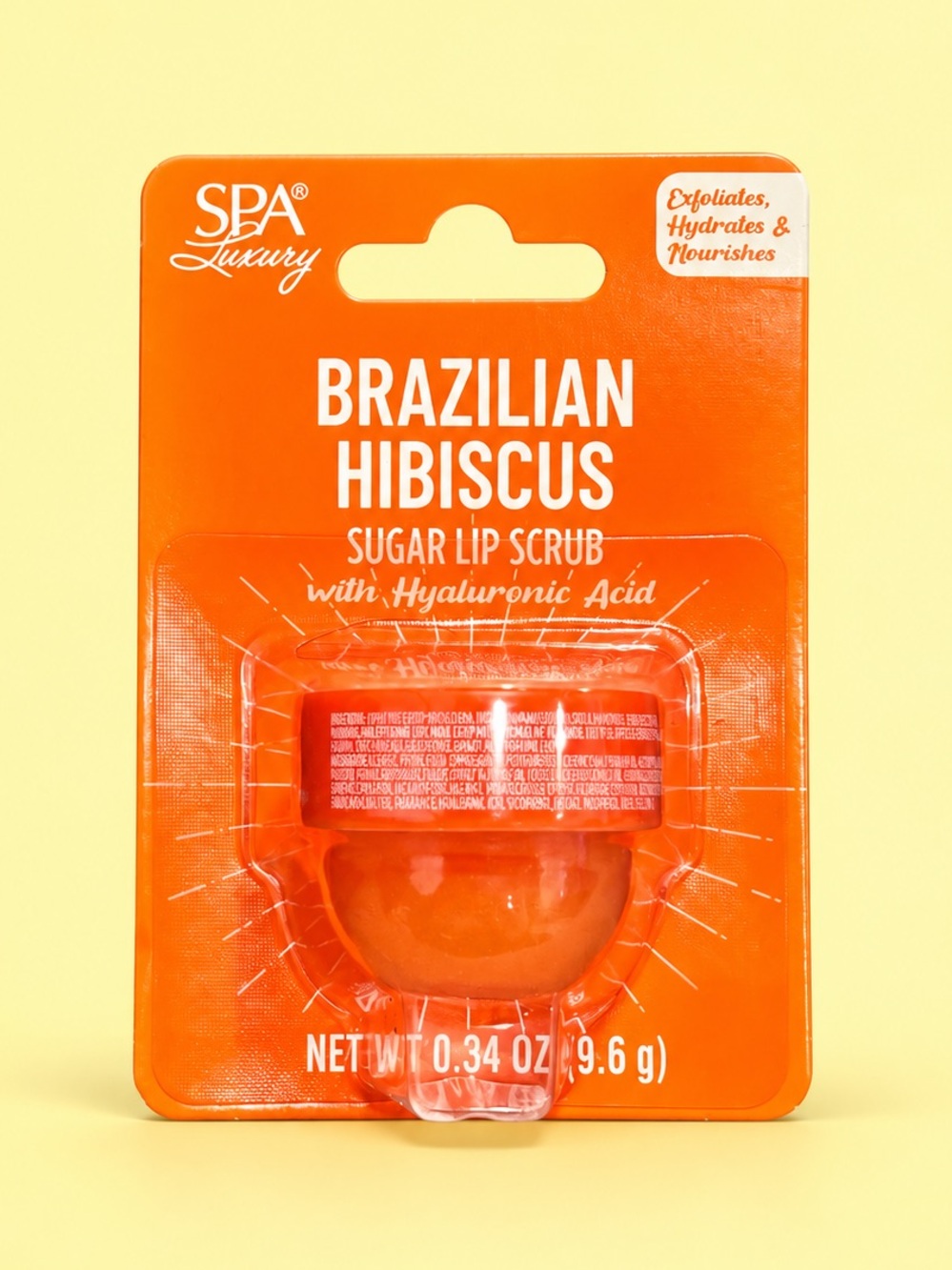 SPA Luxury Brazilian Hibiscus Sugar Lip Scrub with Hyaluronic Acid